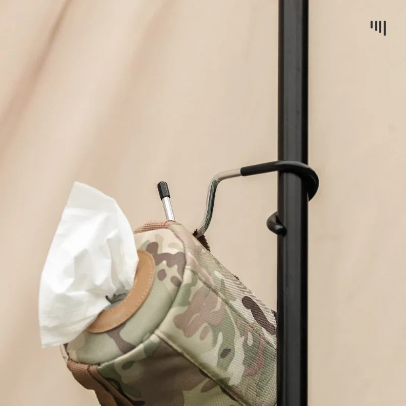 Multi-Position Hook - Anti-Slip Holder for Rods/Pipes/Trees (Adjustable Height Hanger with Secure Rubber Coating & Easy Install)