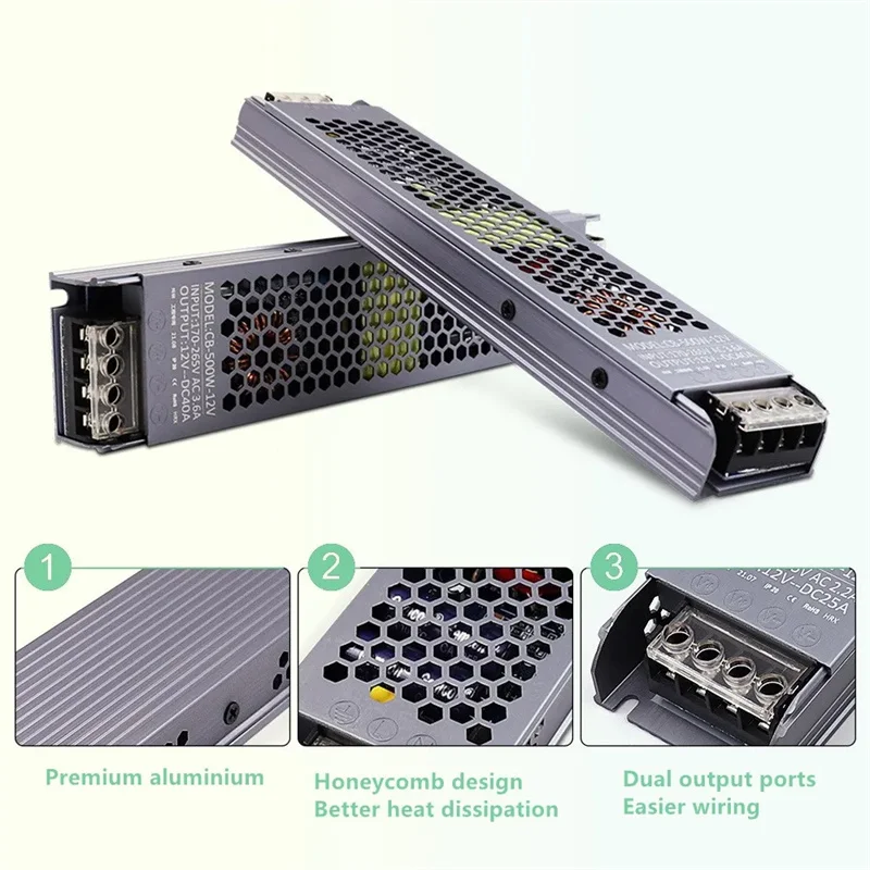 LED Driver 12 V Volt 24V DC Power Supply AC 190 220V To 12V Transformador 24V 60W 100W 150W 200W 300W 400W For LED Strip Light 