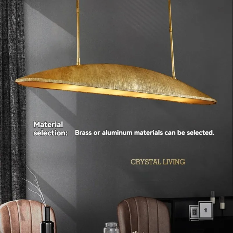 Luxury Large Linear Pendant Light For Dining Room Kitchen Island Table Restaurants Vintage 60 Inch Brass Pendant Ceiling Lamp