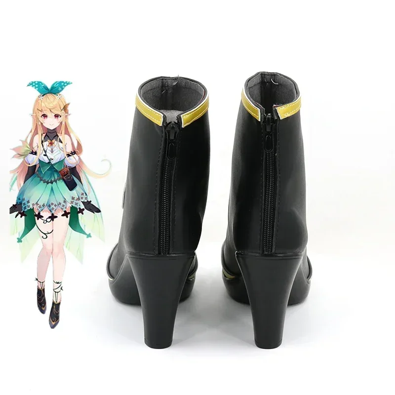 Vtuber LazuLight Pomu Rainpuff Cosplay Shoes Halloween Carnival Boots PU Leather Shoes Cosplay Props Custom Made