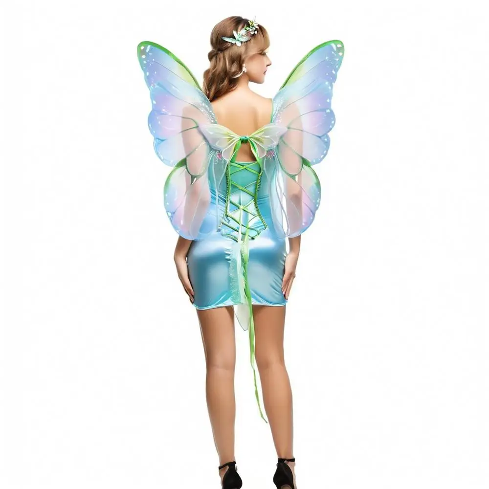 Halloween Costume Butterfly Fairy Elf Wing Princess Angel Wing Ears Star Fairy Stick Garland Set Cosplay Party Photography Props