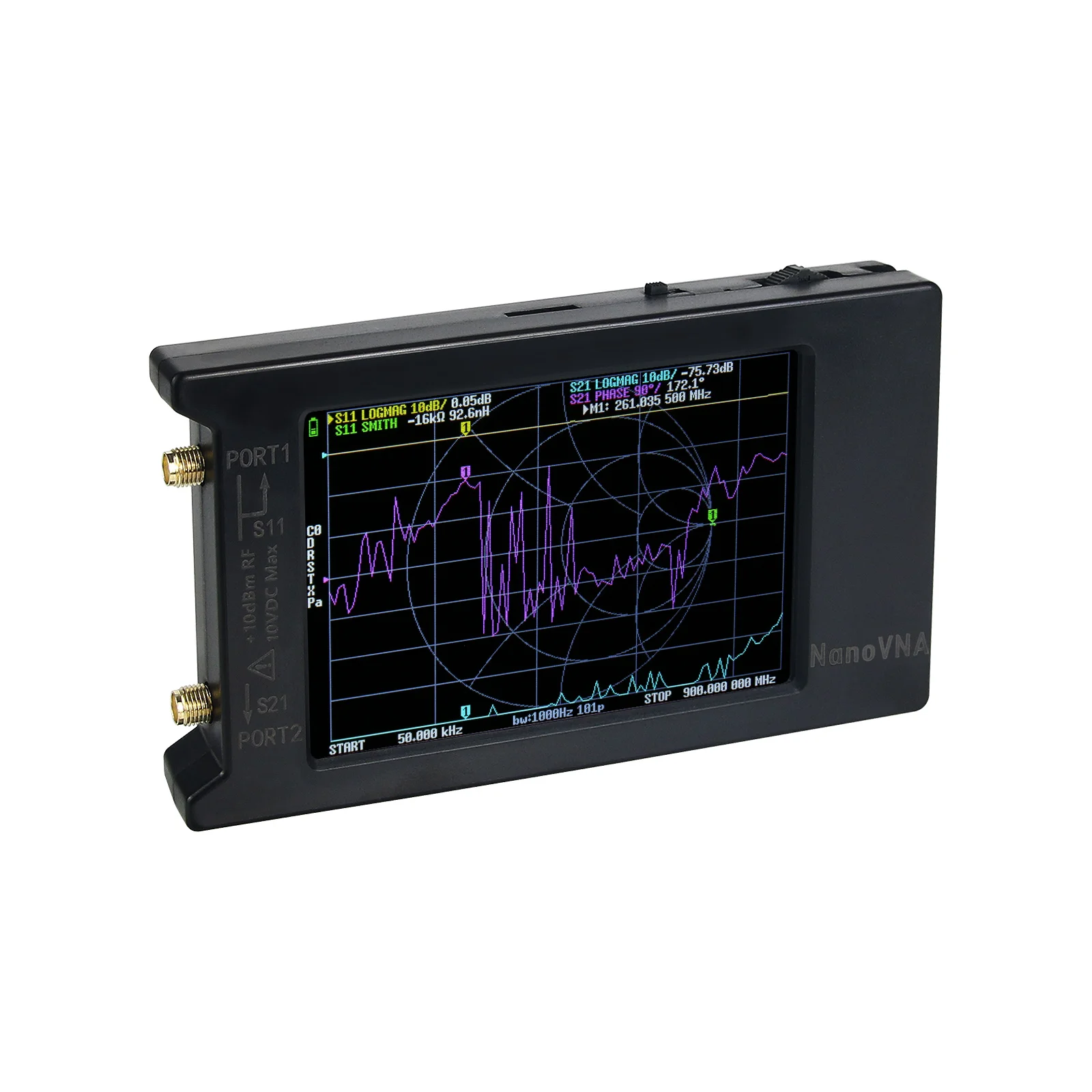 Imagem -03 - Analisador de Rede Vetorial com Slot para Cartão sd 50khz1.5ghz hf Vhf Uhf Novo Analisador de Antena Atualizado Hamgeek-nanovna-h4