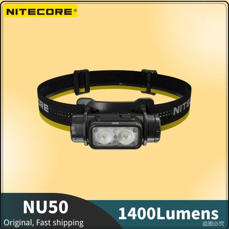 

NITECORE NU50 21700 USB-C Rechargeable Headlamp 1400 Lumens Powerful Lightweight White Red Light Headlight