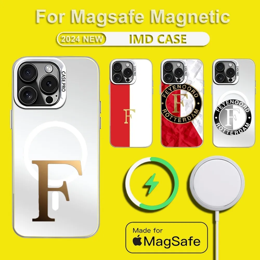 Нидерланды F-Feyenoord чехол для телефона iPhone 15,14,13,12,11,Plus,Pro,Max Mini Magsafe Магнитная Беспроводная зарядка