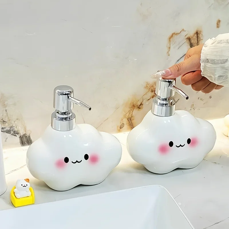 Cloud Ceramic Hand Bottle Can Store Body Wash, Shampoo and Various Lotions