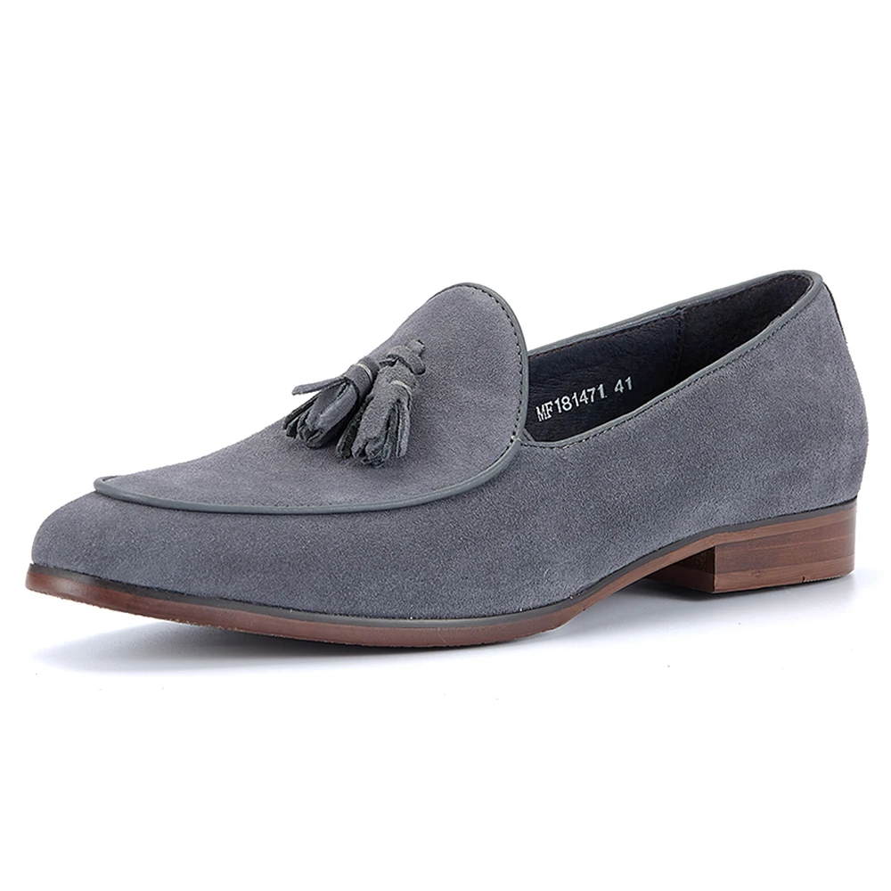 New Fashion Suede Leather Latest Soft Sole Men Moccasins Top Grade Cowhide Flats Party Casual Loafer Driving Boat Dress Shoes