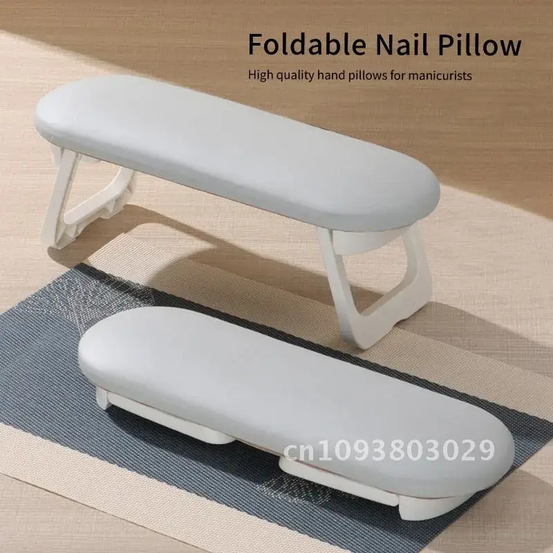 Reposamanos plegable para uñas, soporte para brazo para manicura, almohada, cojín, estera, herramienta, soporte de escritorio para salón, reposabrazos, mesa de práctica de esmalte