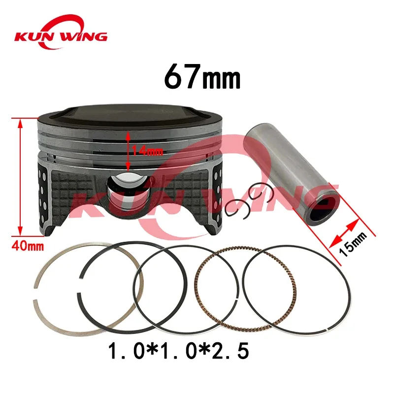 

67mm 233cc Piston Ring Kit for Honda CRF230F CRF 230F CRF230 F SL230 XR230 FTR223 SL XR 230cc Motorcycle