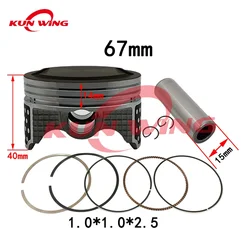 67mm 233cc Piston Ring Kit for Honda CRF230F CRF 230F CRF230 F SL230 XR230 FTR223 SL XR 230cc Motorcycle