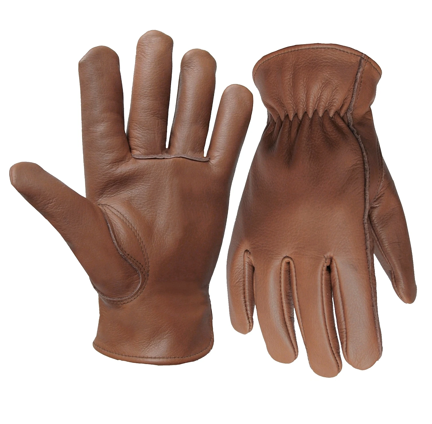 Retro Genuine Cowhide Leather Work Gloves Heavy Duty Safety Gardening Driver Construction Protective Gloves for Men Women