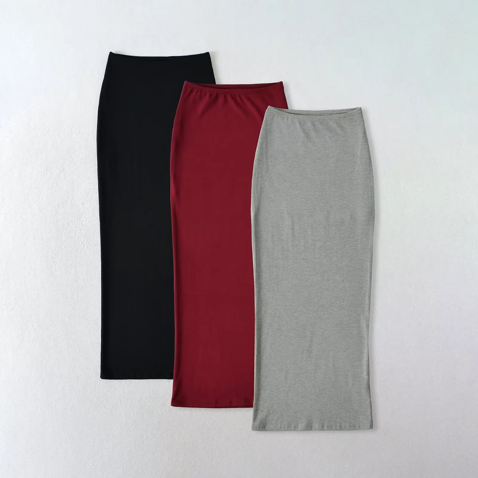 Sweet Simple High Waist Mid-Length Bodycon  Skirt Pure Desire Sexy Women's Slim Fit  Color Casual Skirts