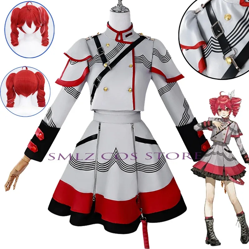 

Wholesale Kasane Teto Cosplay Anime Costume Vtuber Cosplay Halloween Dress Party Women Performance Suit for Girl Kasane Teto Wig