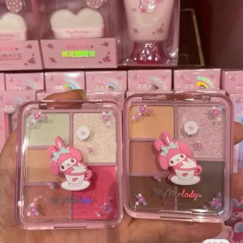 

Miniso Sanrioed Мультяшные My Melody тени для век, пудра Ins, женское сердце, косметические инструменты, праздничные подарки