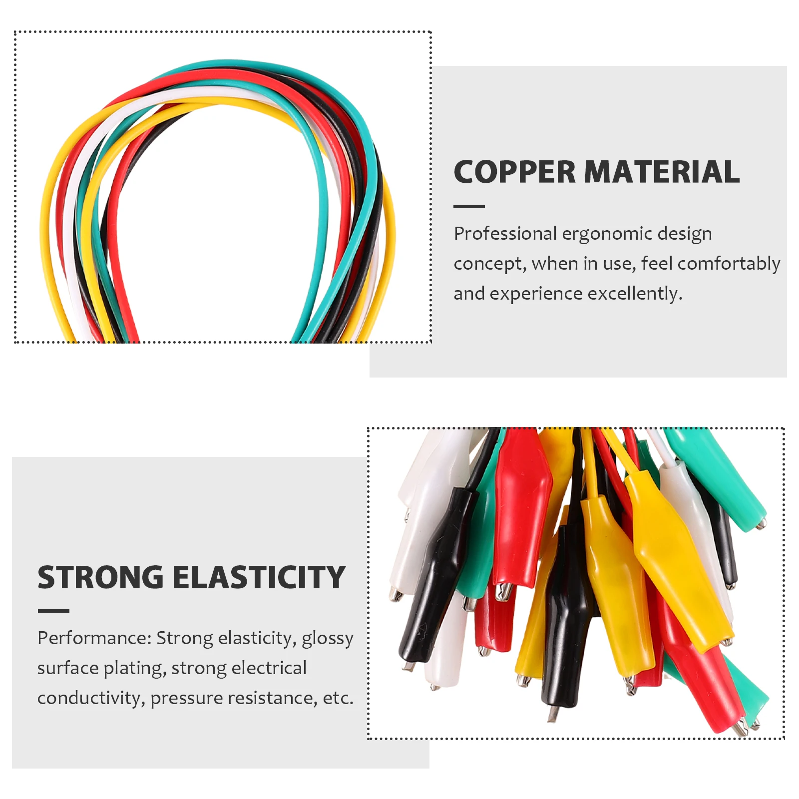 

40 Pcs Alligator Clip Connection Cable Test for Lead Wire Jumper Insulated Leads Electrical Clamp