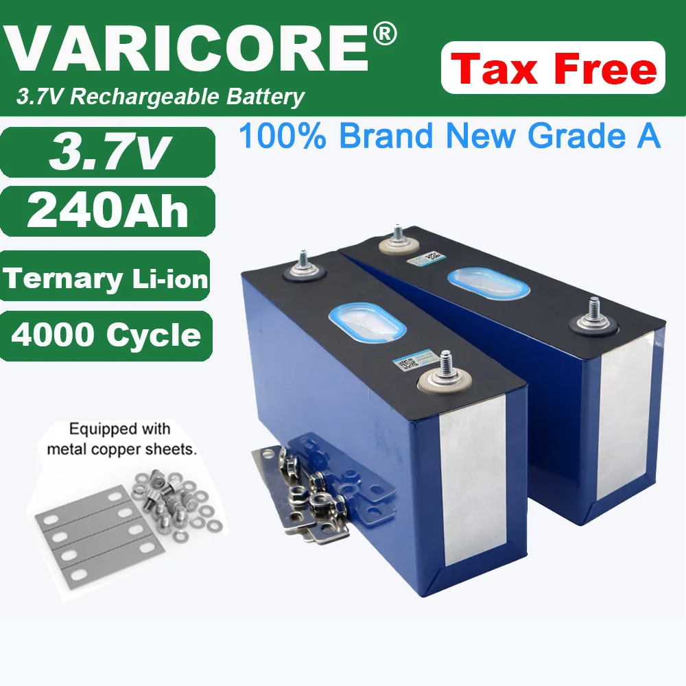 

3.7v 240Ah Lithium battery Large single Power Cell for 3s 12v 24v 36v Electric vehicle Off-grid Solar Wind Grade A Tax Free