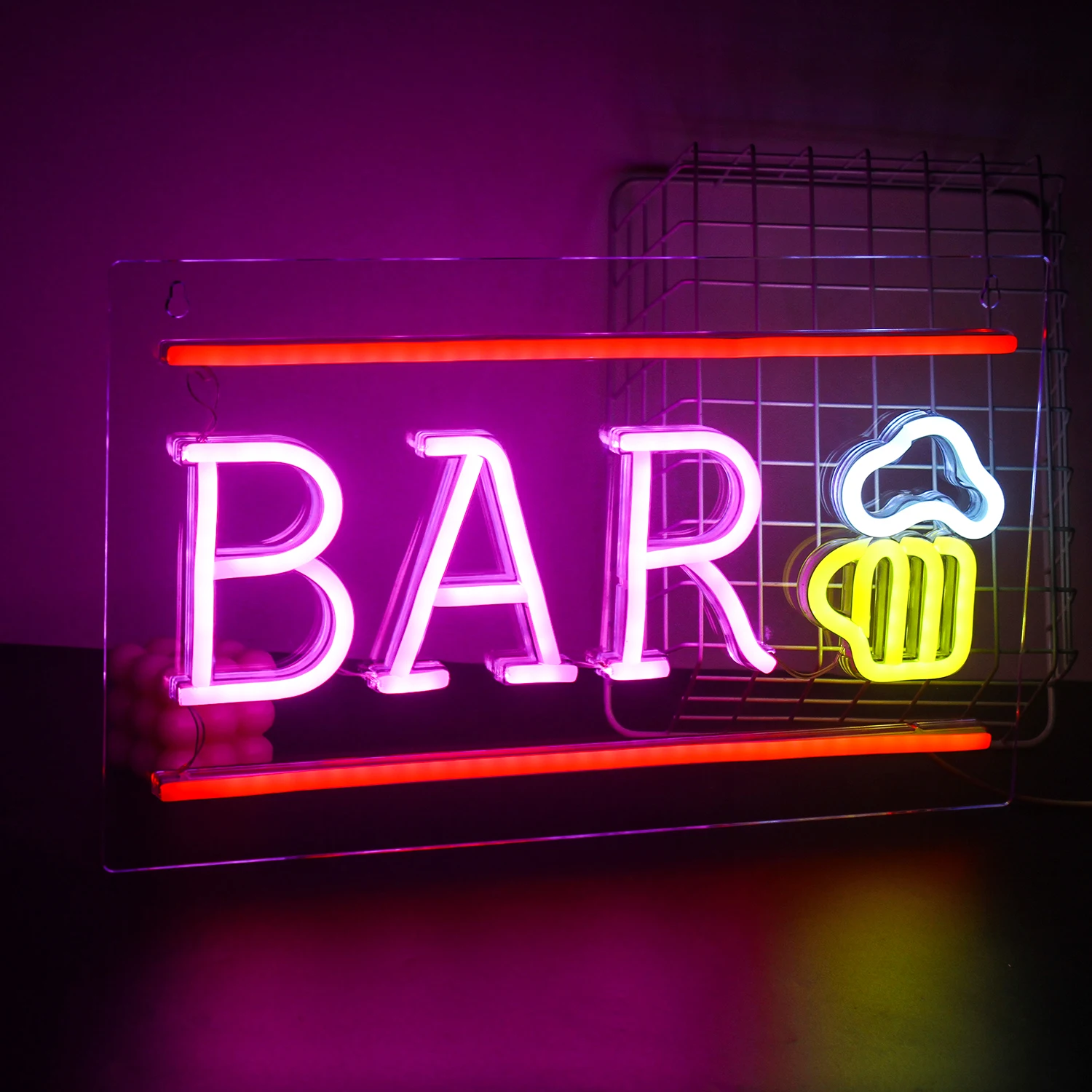 Imagem -02 - Bar Design Sinal de Neon Personalizado Luz Led Club Party Art Decoração de Parede Lâmpada de Atmosfera Luminosa Presente Surpresa Energia Usb