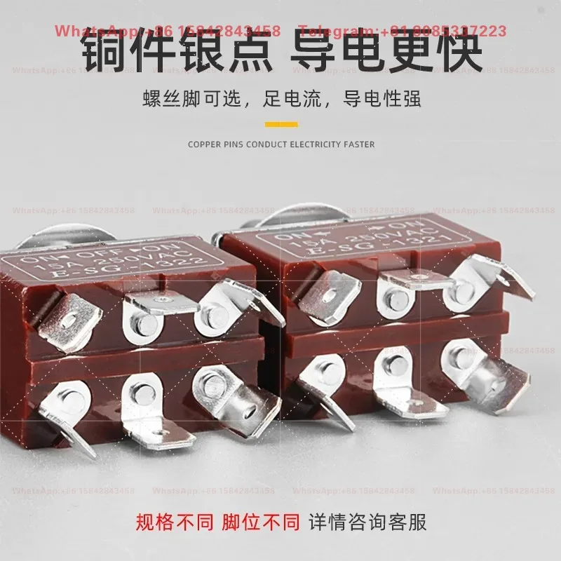 10PCS Joystick Toggle Switch 2 Position 1021T 3 Pin Push Button Switch