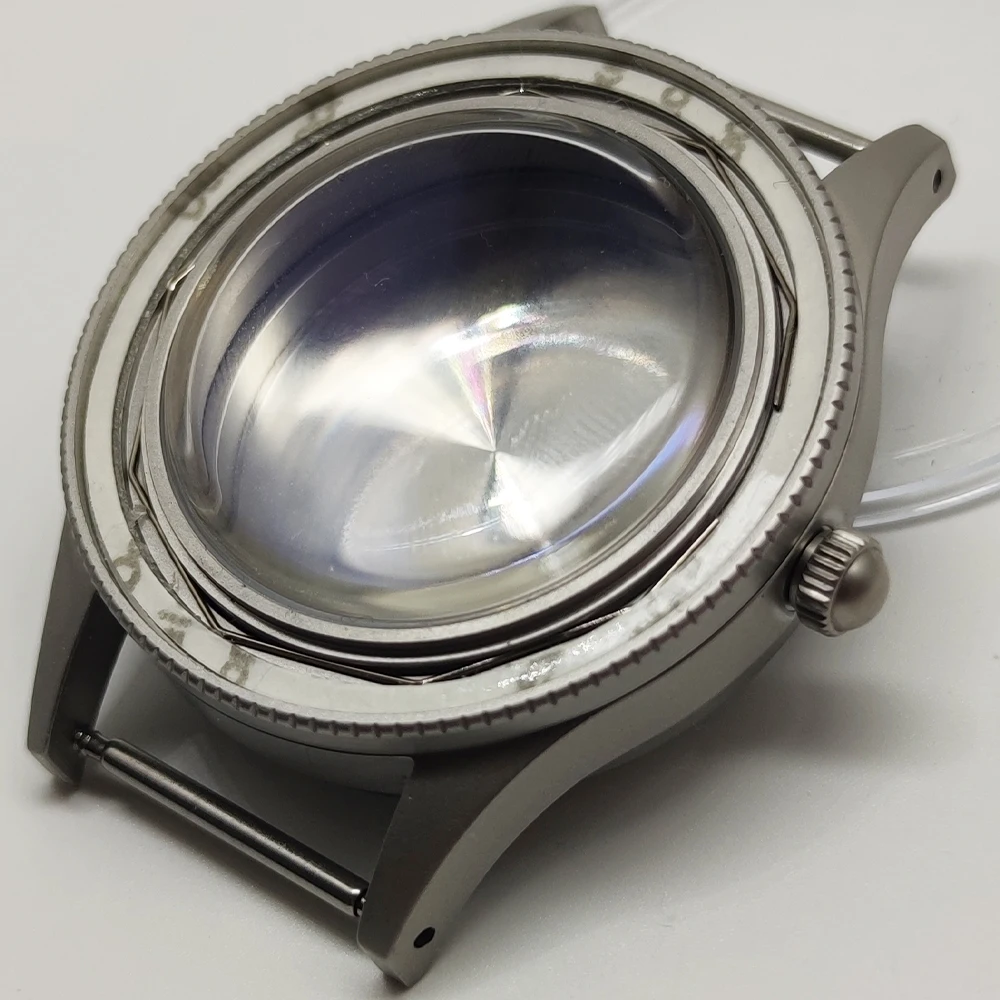 40mm Stainless Steel Watch Case luminous bezel domed glass 100m water resistance Case fit NH34 NH35 NH36 movement