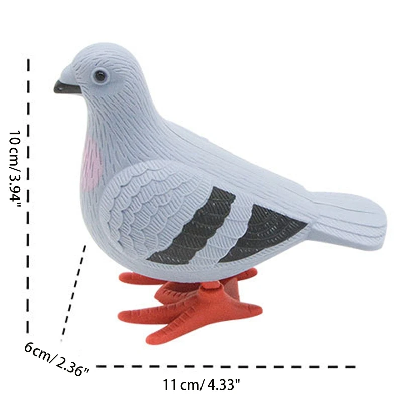 4.33x3.94in Mỹ Nhựa Gió-Lên Đồ Chơi Dễ Thương Pigeon Hình Trẻ Em Ngày Lễ Sinh Nhật Dễ Thương Giáng Sinh Tiếp Liệu P31B