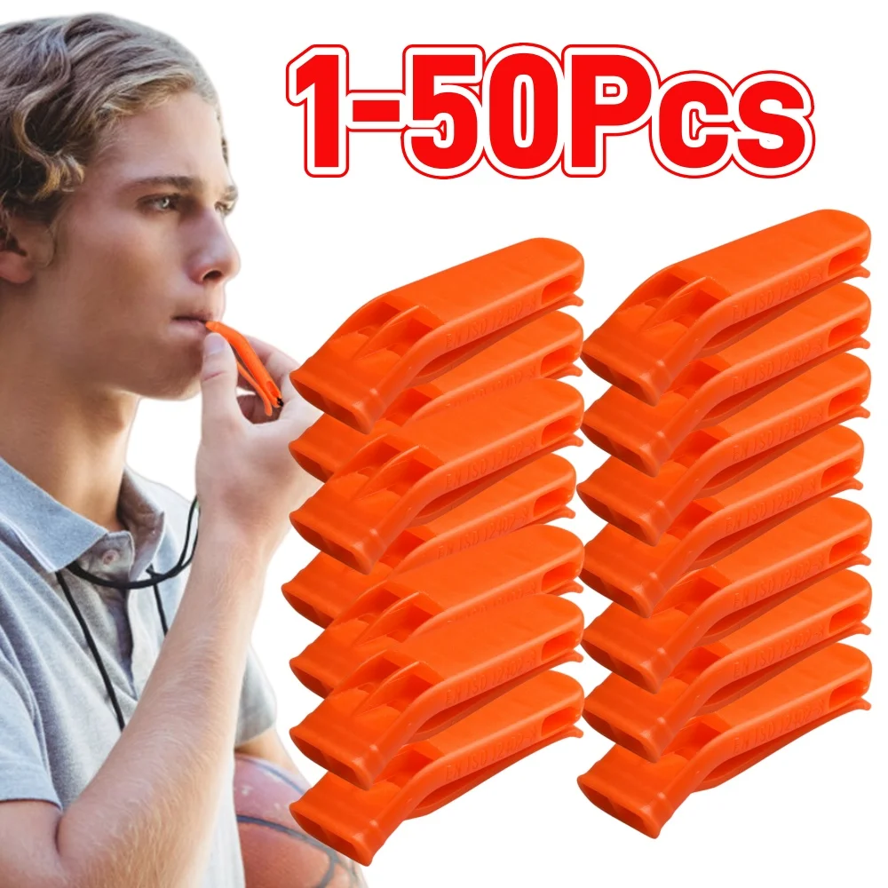

1-50X Outdoor Survival Whistle Diving Football Basketball Match Safety Whistles Hiking Rescue Swimming Emergency Loud Whistle