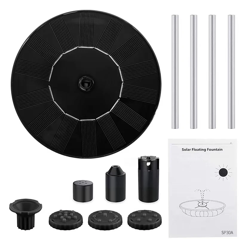 NONE Solar Fountain Pump Black 3