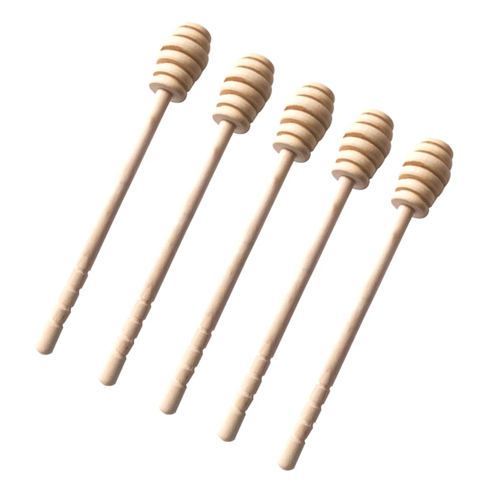 

10pcs Wooden Stirring Spoons Natural Wood Honey Mixing Coffee Tea Stirrer Kitchen Tools For Dessert Ice Cream Cocktail