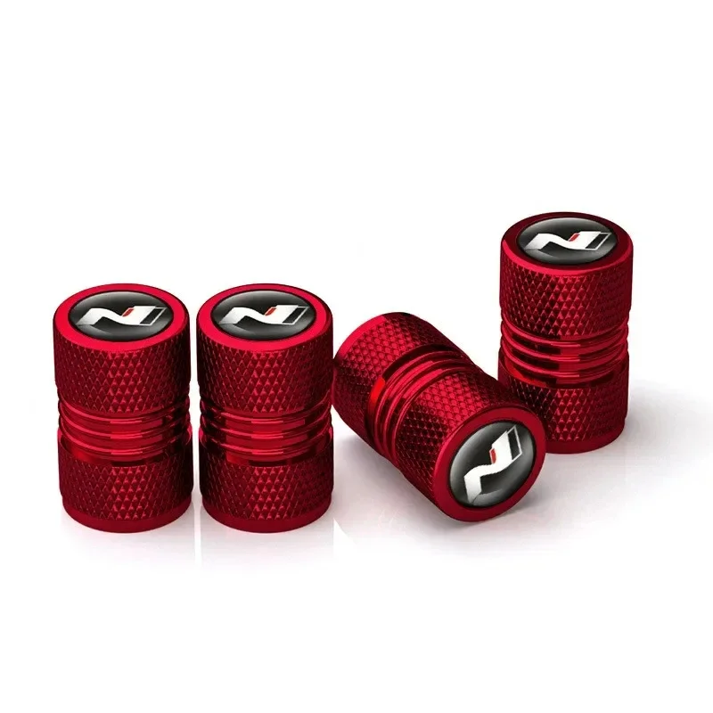 4PCS Car Tire Valve Stem Cover Caps For Hyundai N i20 i30 Sonata Tucson Azera Elantra Veloster Auto Accessories
