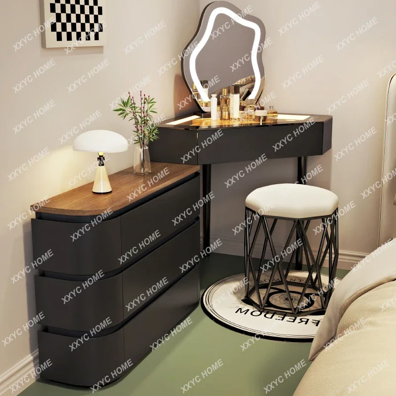 A New corner dresser solid wood small apartment corner chest integrated bedroom corner triangle makeup table