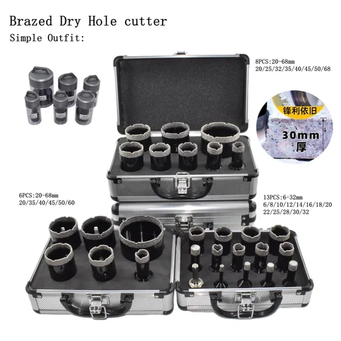 M14 스레드 건식 진공 브레이즈 다이아몬드 드릴링 세라믹 도자기 타일 드릴 비트, 앵글 연마기 대리석 돌 구멍 톱