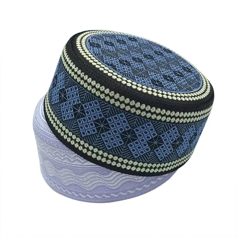 Traditional Retro Patterned Muslim Men's Prayer Hat Suitable For All Seasons Hand Sewn For Daily Travel