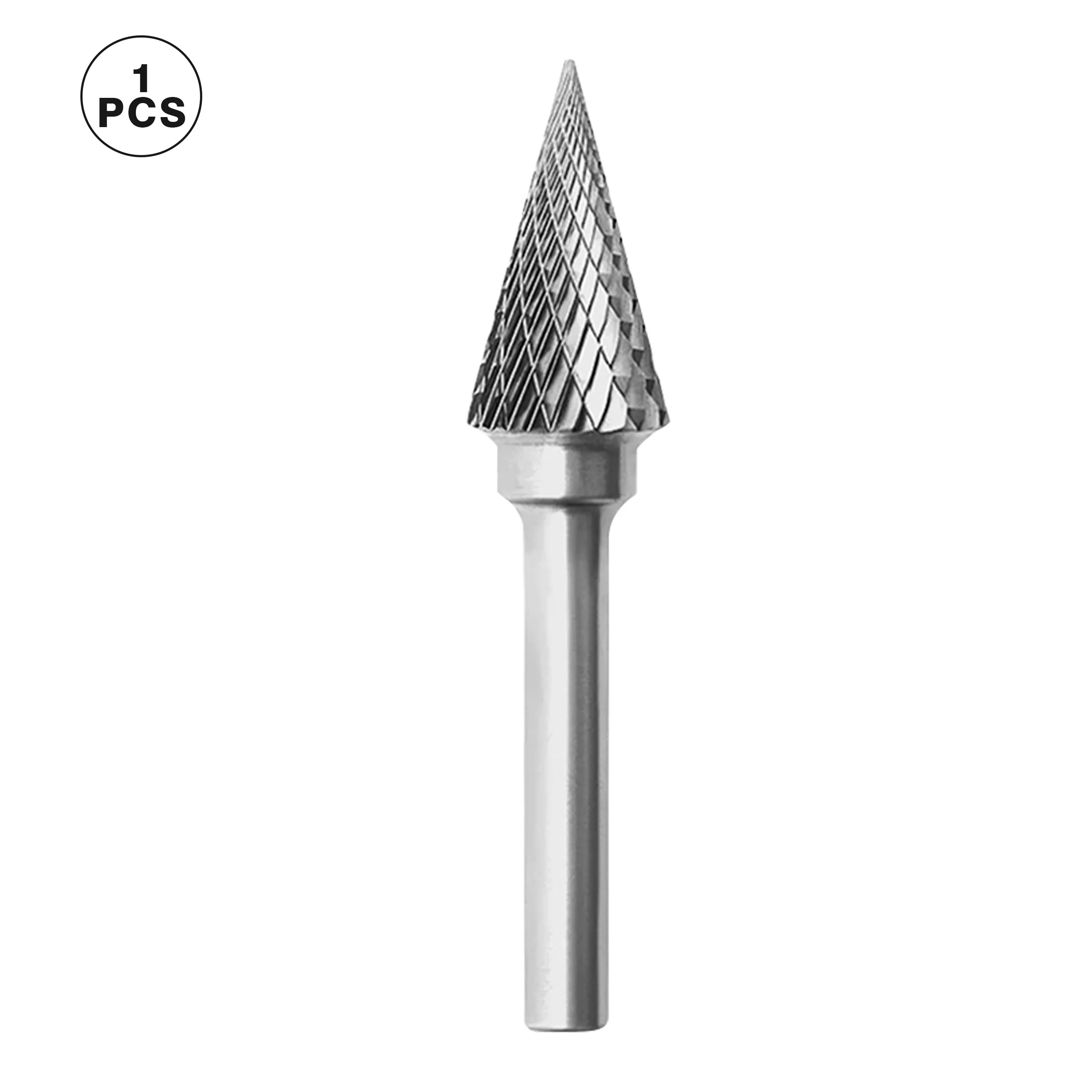 Conical Pointed Head Tungsten Steel Milling Cutter Carving Tool Grinding Head M MX Type Tapered Tip Carbide Rotary File M1225M06