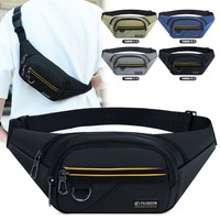 Unisex Waterproof Nylon Fanny Pack Multi Position Convertible Belt Chest Pack Large Capacity Outdoor Travel Sporty Business Bag