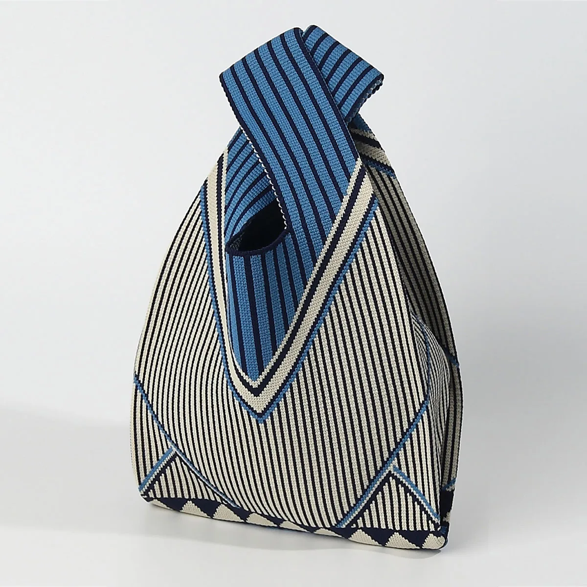 Simple and Casual High-End Knitted Handbag, Suitable for Various Occasions, Versatile for All Seasons, Soft, Breathable, Foldable, Durable, Reusable, Eco-Friendly, Can Hold a Phone, Keys, Water Bottle, Etc., Meets Daily Commuting, Shopping, and Other Needs