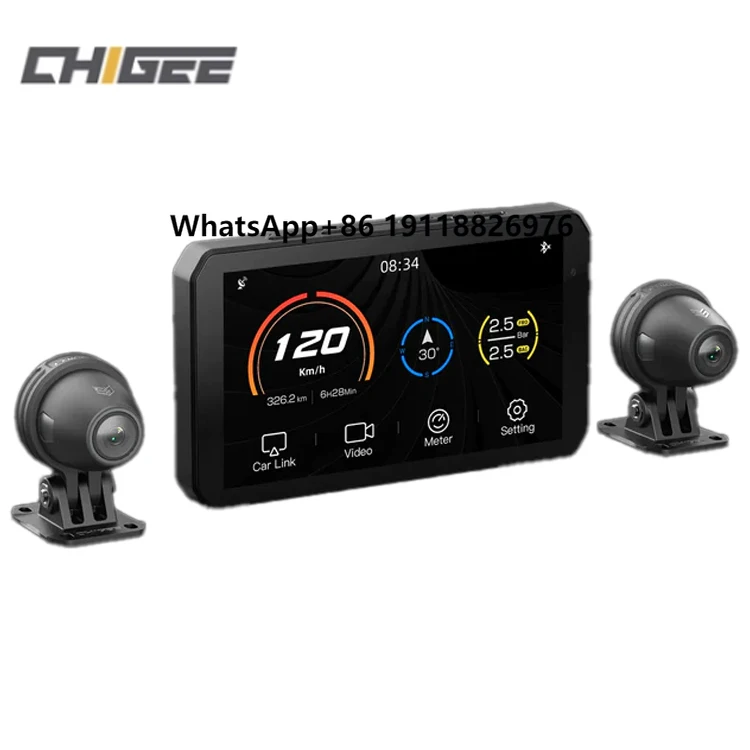 

CHIGEE Aio -5lite 5 Inch 1080p Android Auto Navigation Motorcycle Carplay With Control