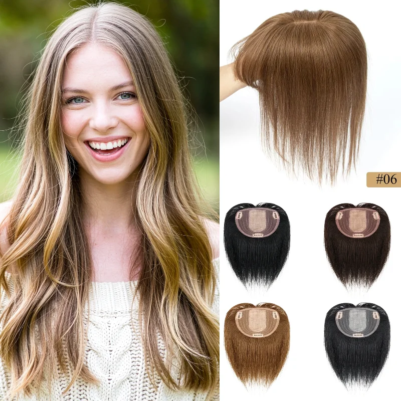 parrucca-in-capelli-umani-al-100-7x10-cm-30-cm-con-frangia-liscia-realizzata-a-macchina-topper-60-30-ufficio-casual-vendita-all'ingrosso