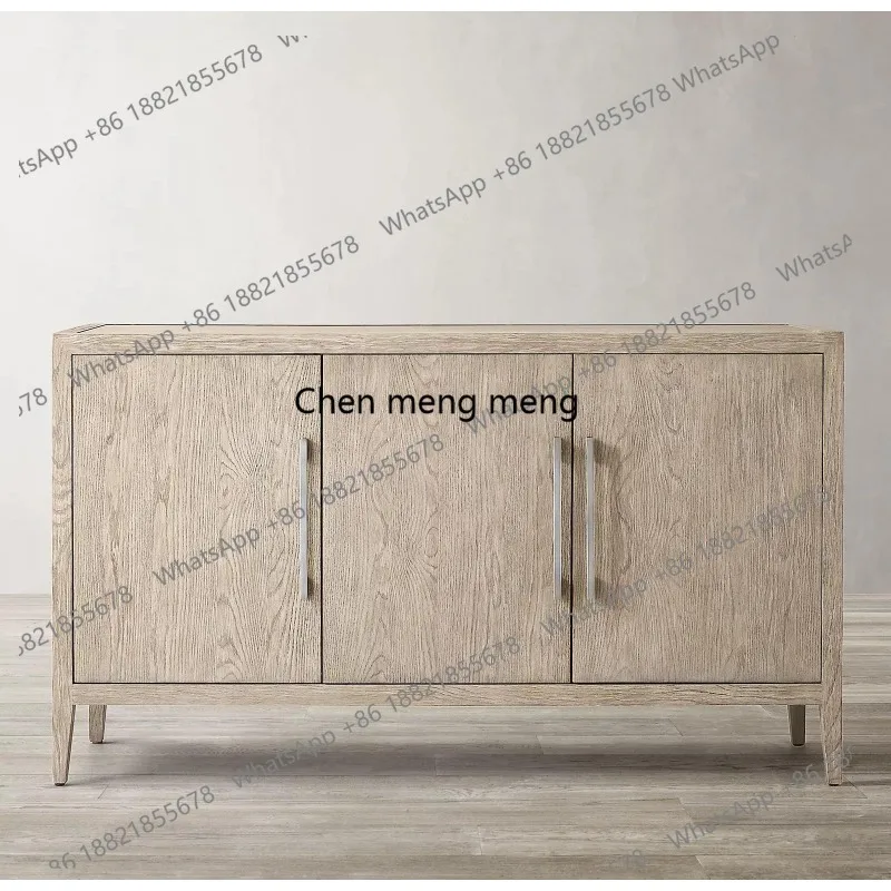 

Furniture Italian modern minimalist entrance cabinet Solid wood light luxury dining side cabinet American retro decorative