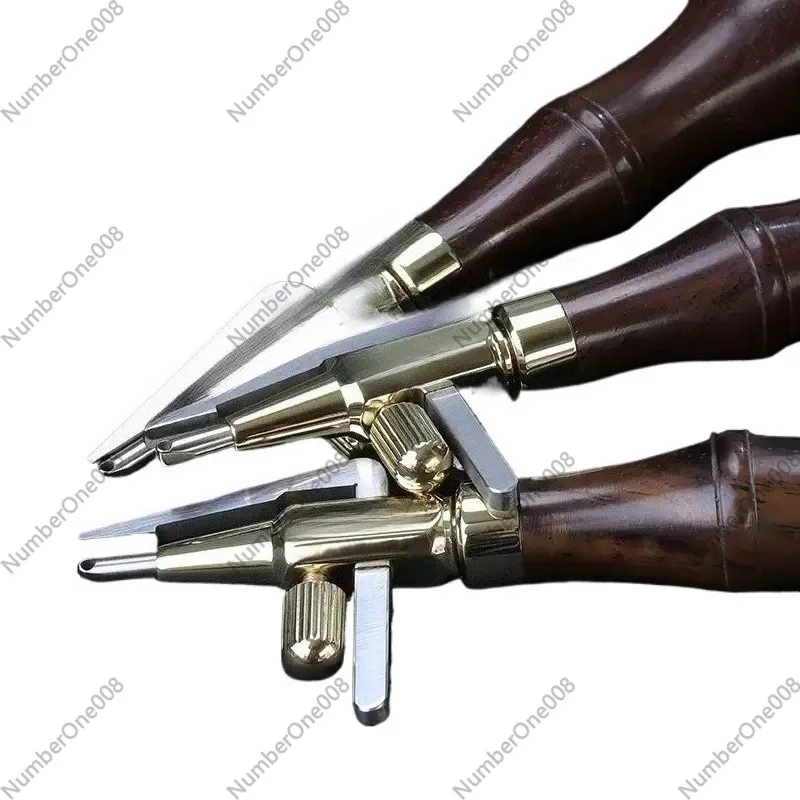 For Adjustable Edge Crease Stitching Steel Head Set with Black Walnut Handle