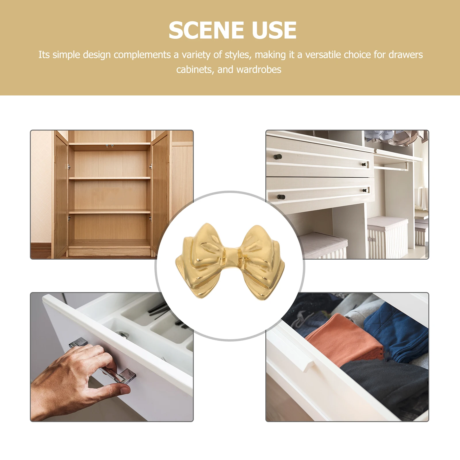 Brass Drawer Pulls Bow Handle Cabinet Knobs Hardware Dresser Handles Kitchen Wardrobe Door Pulls