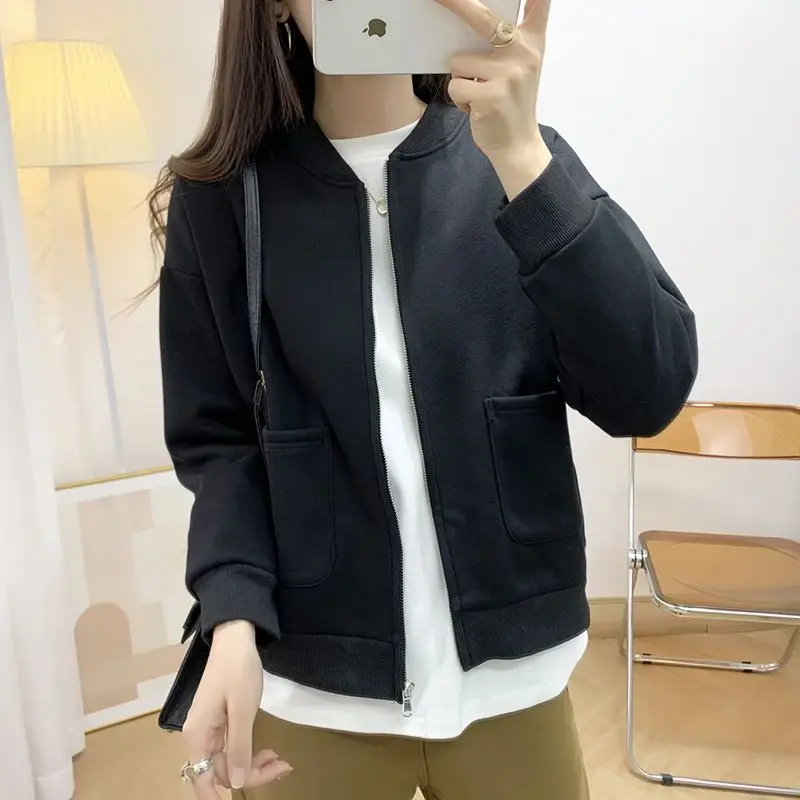 Sudaderas para jóvenes y mujeres, Tops de algodón con botones de gran tamaño, diversión de otoño, suave, de felpa, vintage, franjas, bordado, ropa deportiva con cuello redondo