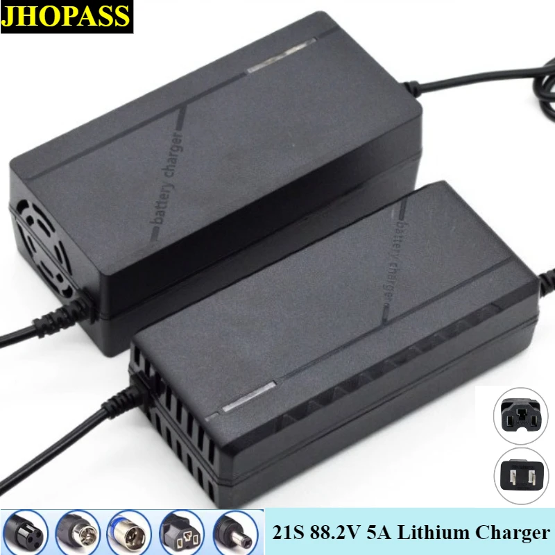 HD 21S Smart 88.2V 5A LED Display Li-ion Lithium Battery Charger Fot AC110V-220V Motorcycle E-bike Scooter EU AU UK Charges