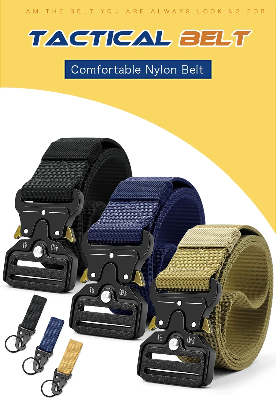 Männer Gürtel Outdoor Jagd Metall Taktische Gürtel Legierung Schnalle Marine Corps Leinwand Gürtel Männer Frauen Taktische Gürtel für Frauen – Detail 2
