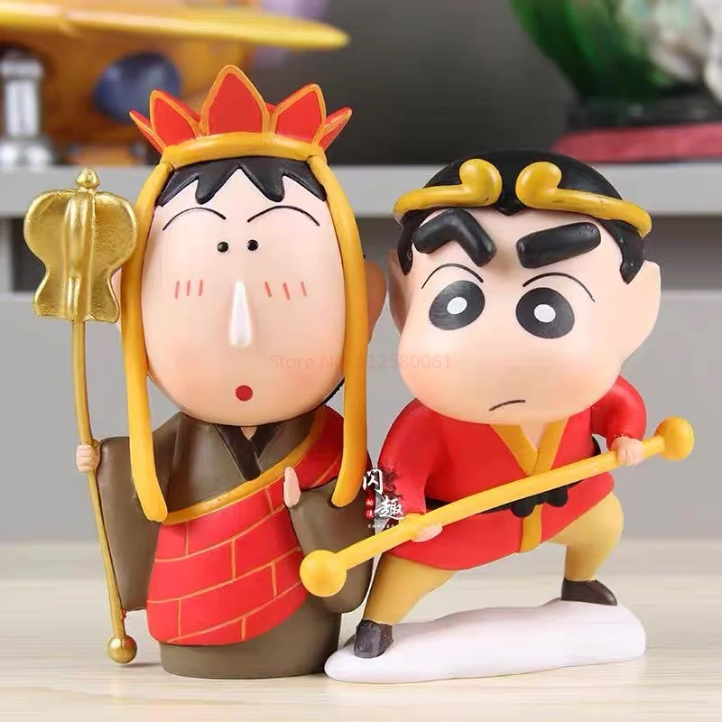 Crayon Shin-chan Cos Goku Tang Monk White Dragon Horse Journey To The West Creative Collectible Figures Anime Desktop Decoration