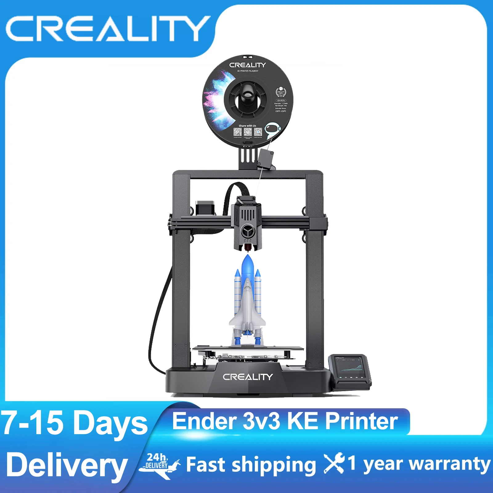 

Creality Ender-3 V3 KE 3D Printer High Speed Printing High Temperature Hotend Hands-free Auto Leveling FDM 3D Printing Machine