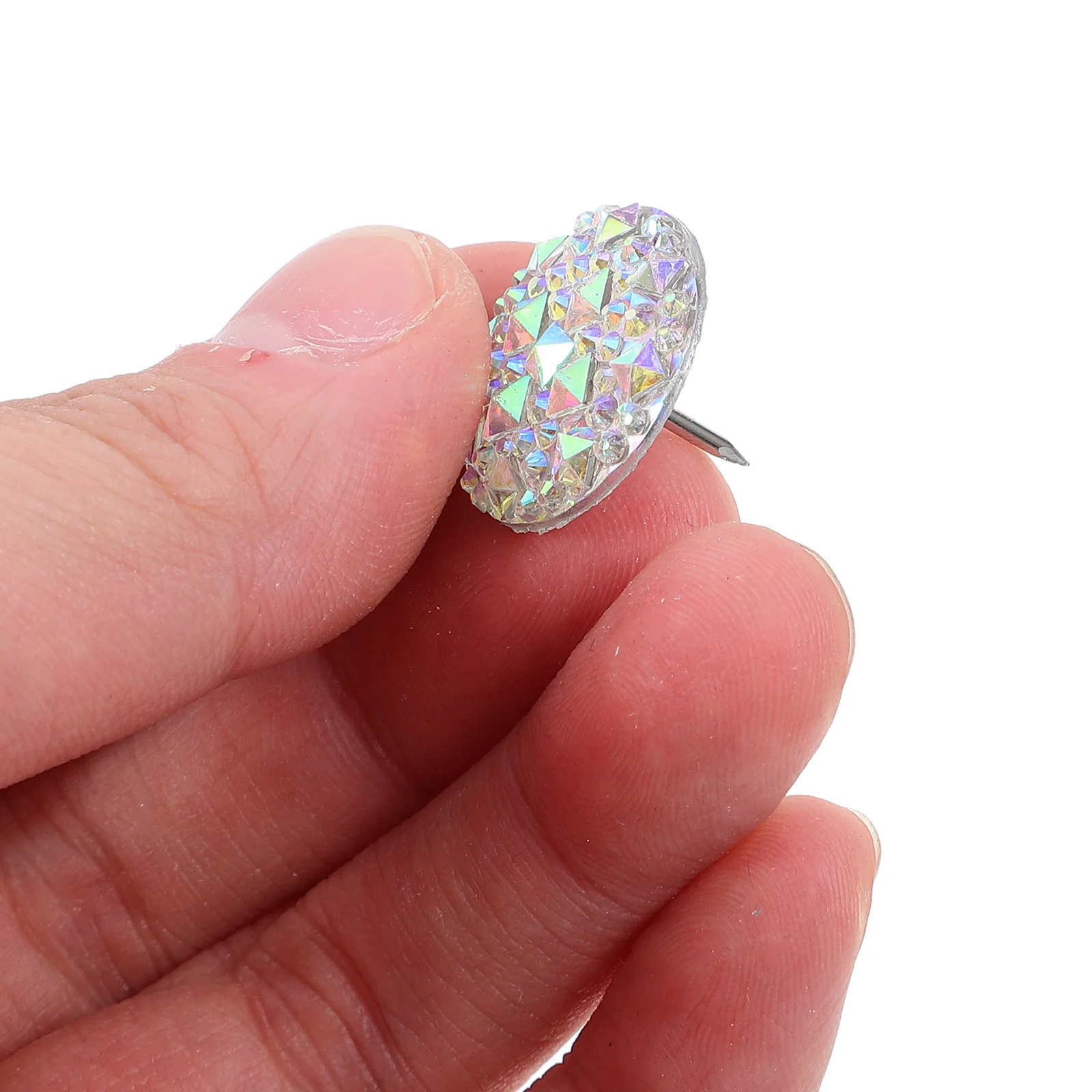 

20Pcs Rhinestone Push Pins Resin Water Drill Thumbtacks for Photos Maps Calendars to-Do Lists Bulletin Boards Decorative
