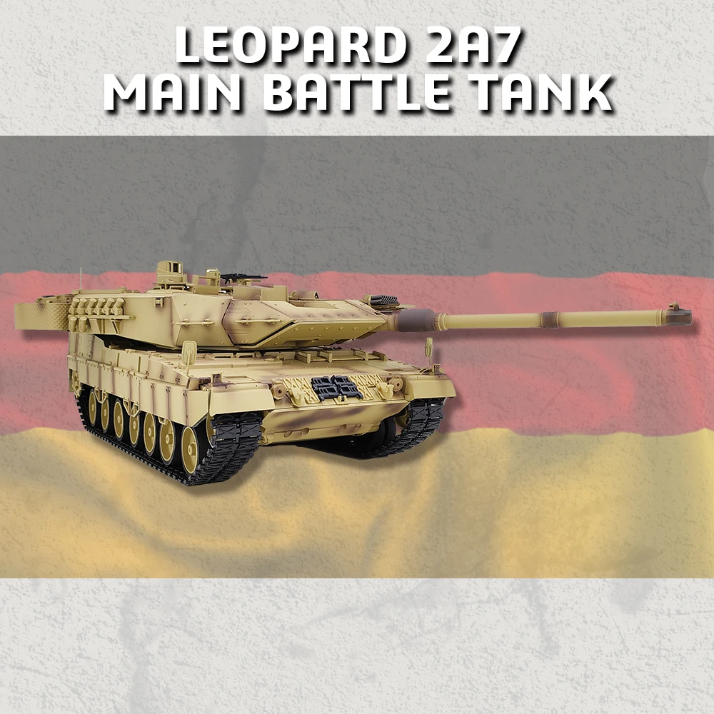 New 1: 16 German Leopard 2A7 Main Battle Tanke Model Remote Control Simulation Toys Against The Tank Electric  RC Model Gift