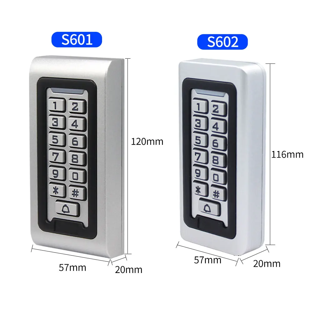 Waterproof Backlight RFID Door Access Control Reader Keypad 1000 Users Doorbell 125KHz EM Card Gate Opener Smart Electric Lock