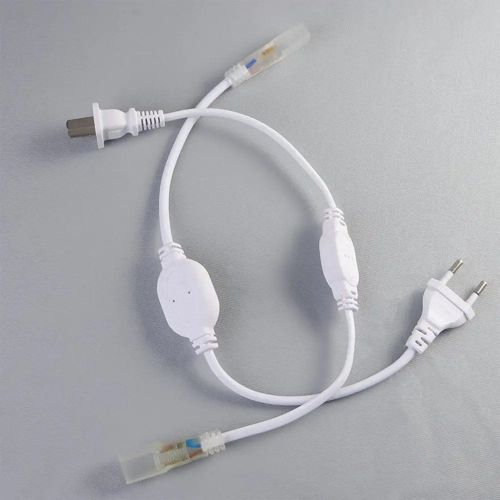 5050 SMD 2 دبابيس التوصيل LED الاتحاد الأوروبي المقبس أدى الإضاءة LED قطاع ضوء بار أضواء LED قطاع