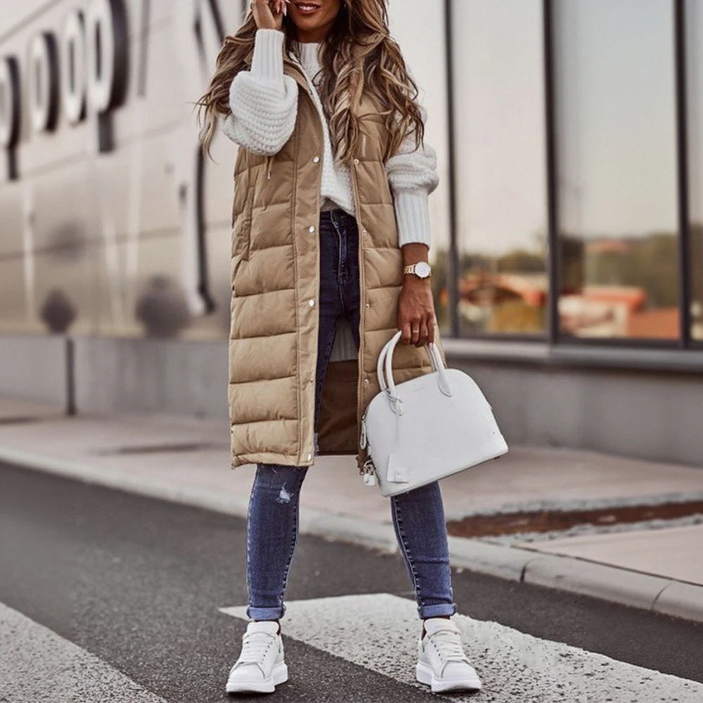 

Casual Long Sleeve Cotton-Padded Jacket Straight Sleeve Style Comfortable Women's Top Fashion Trend No Decoration