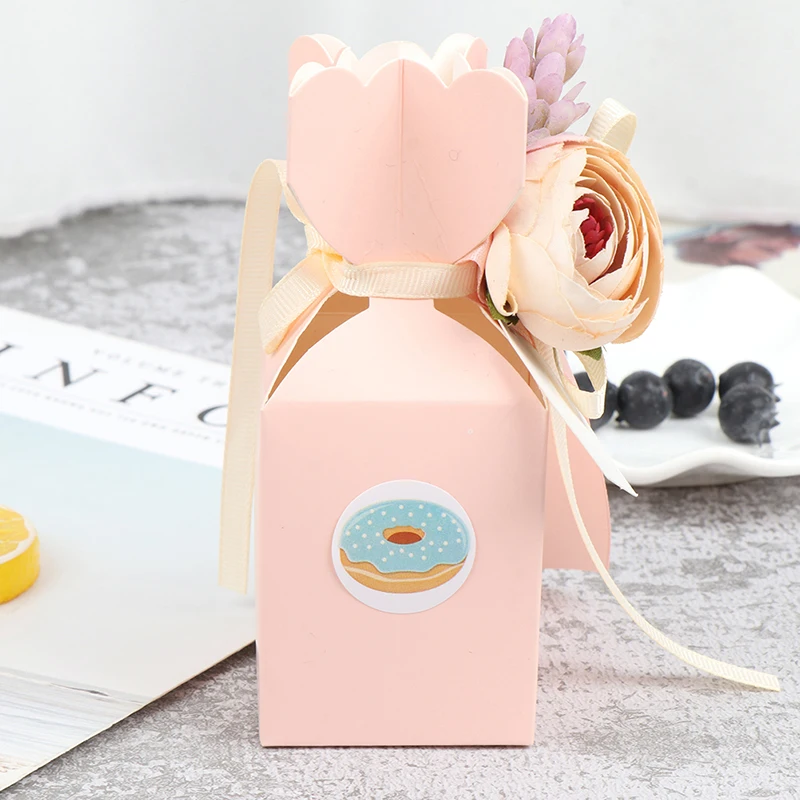 500pcs/roll Donuts Thank You Sticker For Seal Labels Gift Packaging Stationery