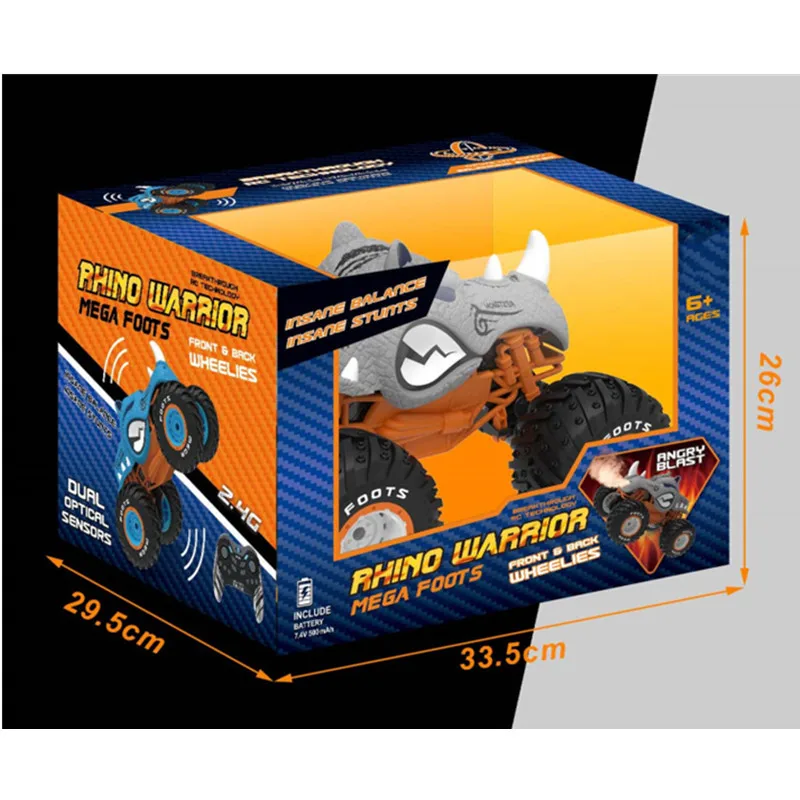 IQOEM-904 1:10 2.4 GHz All-Terrain Monster Truck Remote Standing Stunt Car RC Car Spray Function Boys & Girls Gift Toys view 4